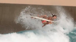 Sally Fitzgibbons Wadi Adventure Wave Pool Project Poolside | Falling
