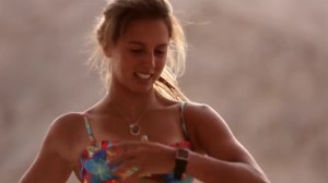 Sally Fitzgibbons Wadi Adventure Wave Pool Project | Stretching