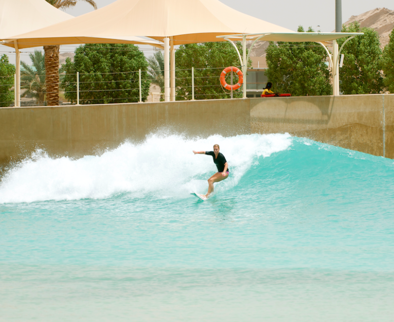 Donna Masing Wadi Adventure Surf Pool Al Ain UAE Learn to Surf