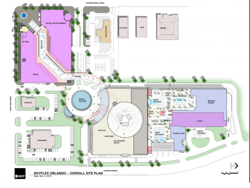 Skyplex Sky Surf Park Overall Site Plan Orlando Florida