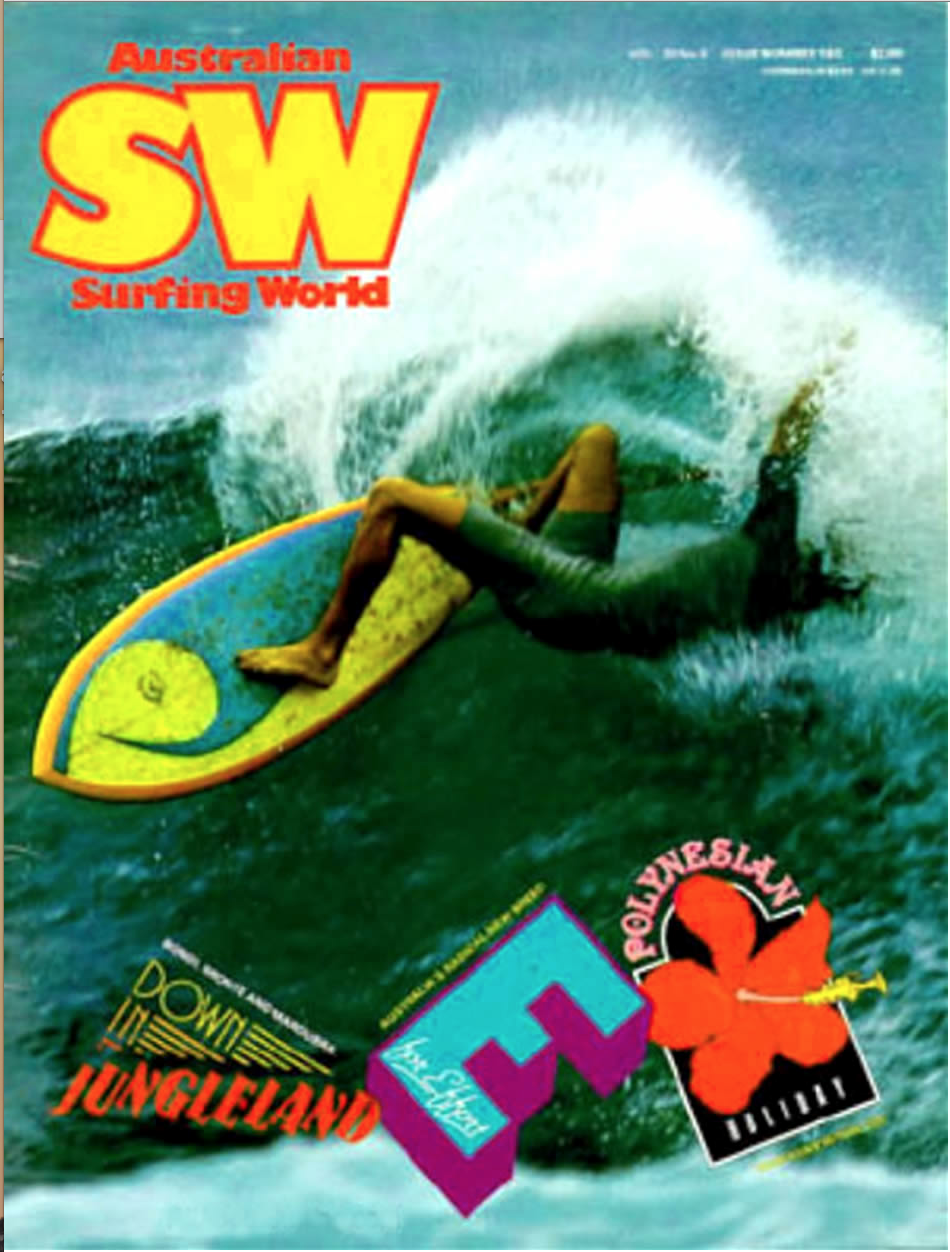Greg Webber surf magazine cover shot 1980