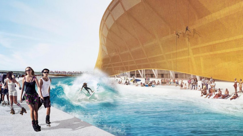 Surf Pool Surrounds Washington Redskins New Stadium | Surf Moat | Surf Park Central