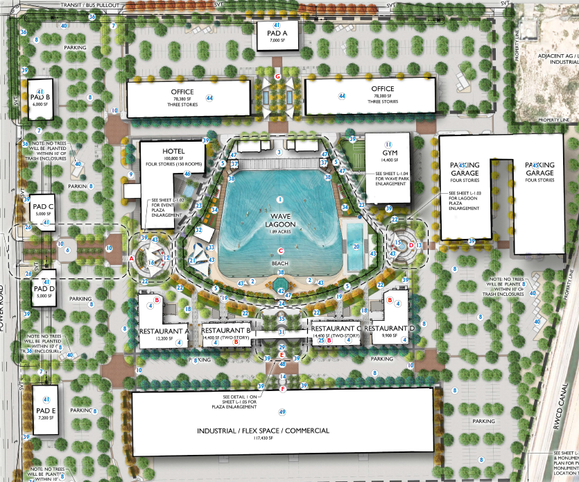 Revel Surf Amenities Map