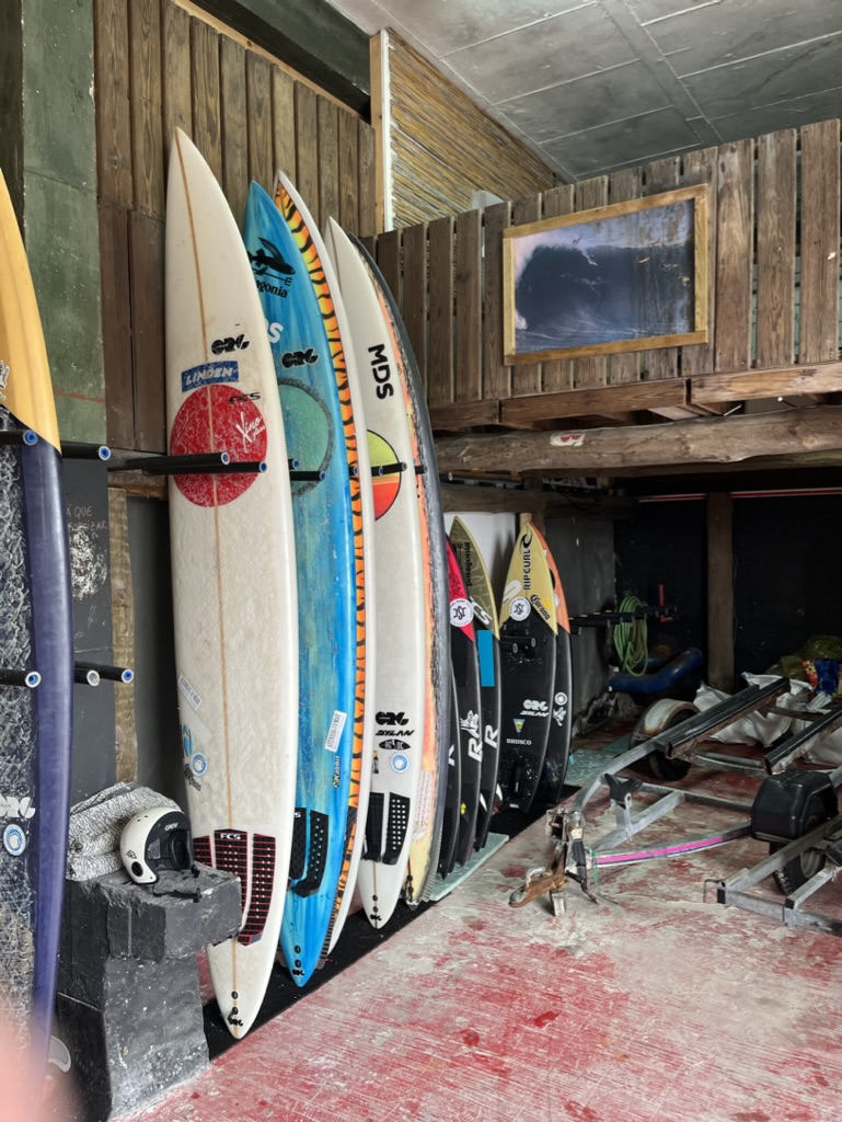 The boardroom at the hangar in Nazare Harbour