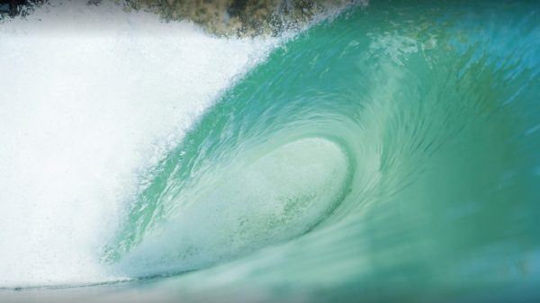 A wave in a surf park.