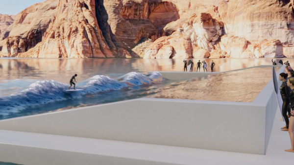 A large wave pool machine.