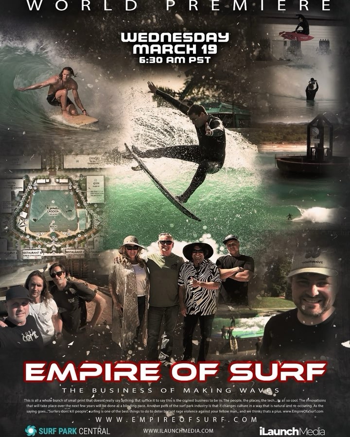 Poster showing people in the first episode of Empire of Surf