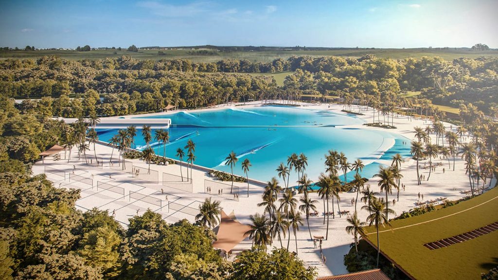 Surf park rendering in Brazil