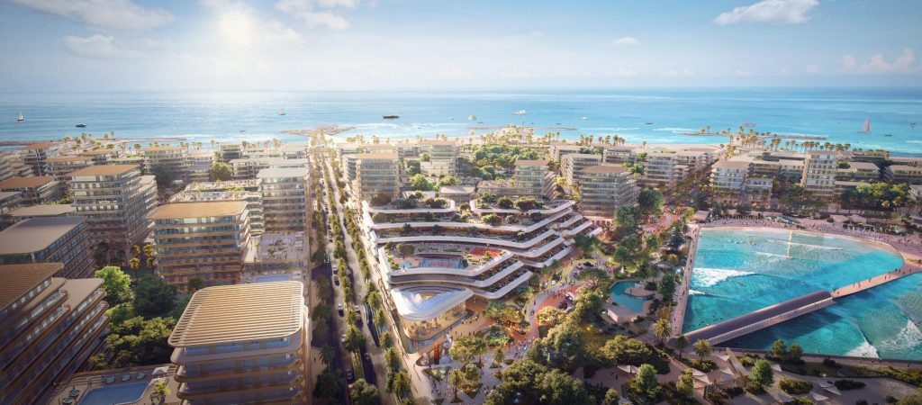 Another rendering of Bahrain Surf Park - Club Hawaii Experience