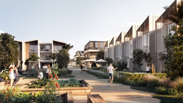 Surf park rendering in New Zealand